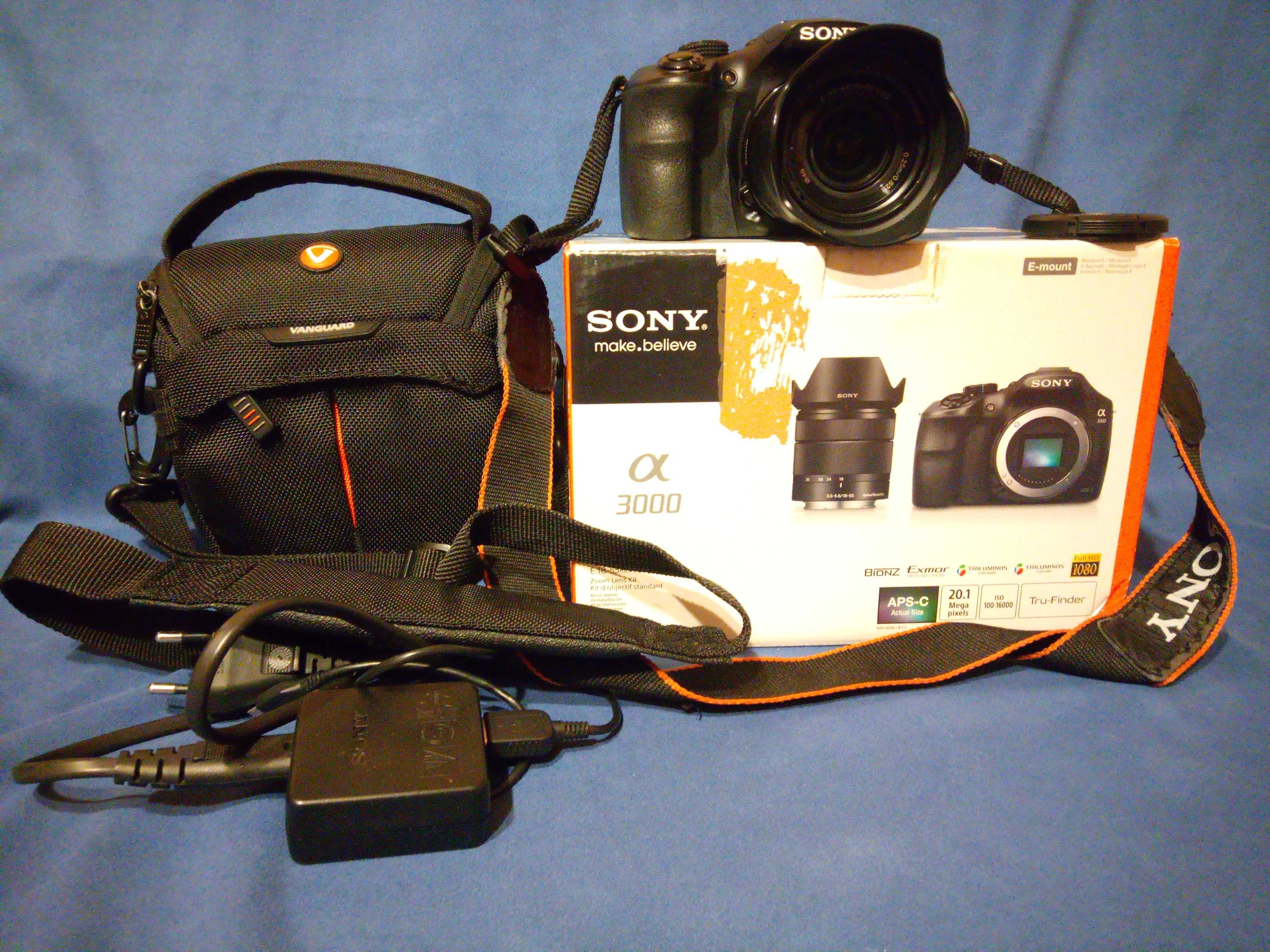 aparat Sony A3000 z obiektywem E 18-55 mm + pokrowiec Vanguard