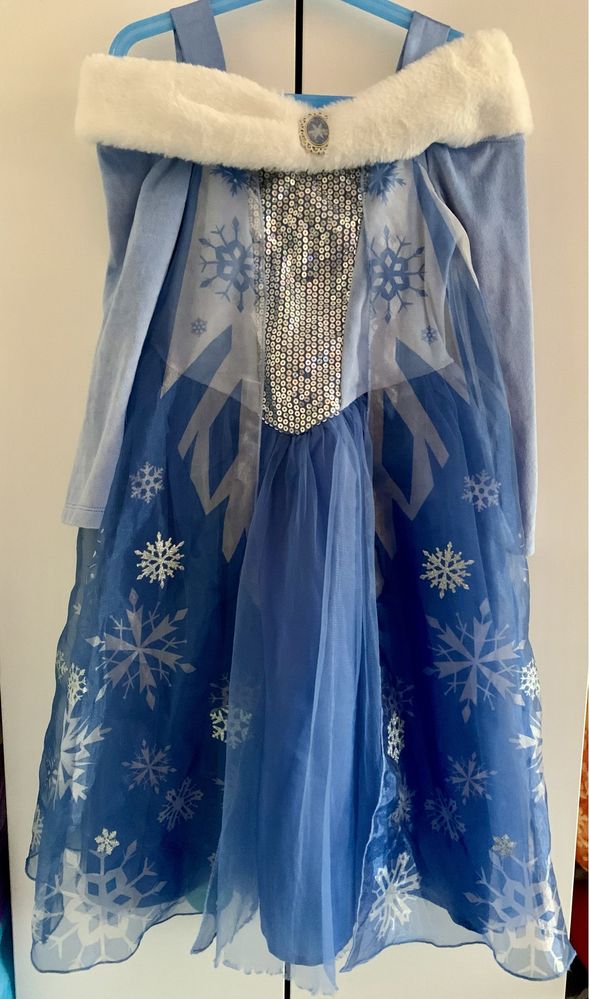 Sukienka Elza 122/128 kostium dla dziewczynki Kraina Lodu komplet