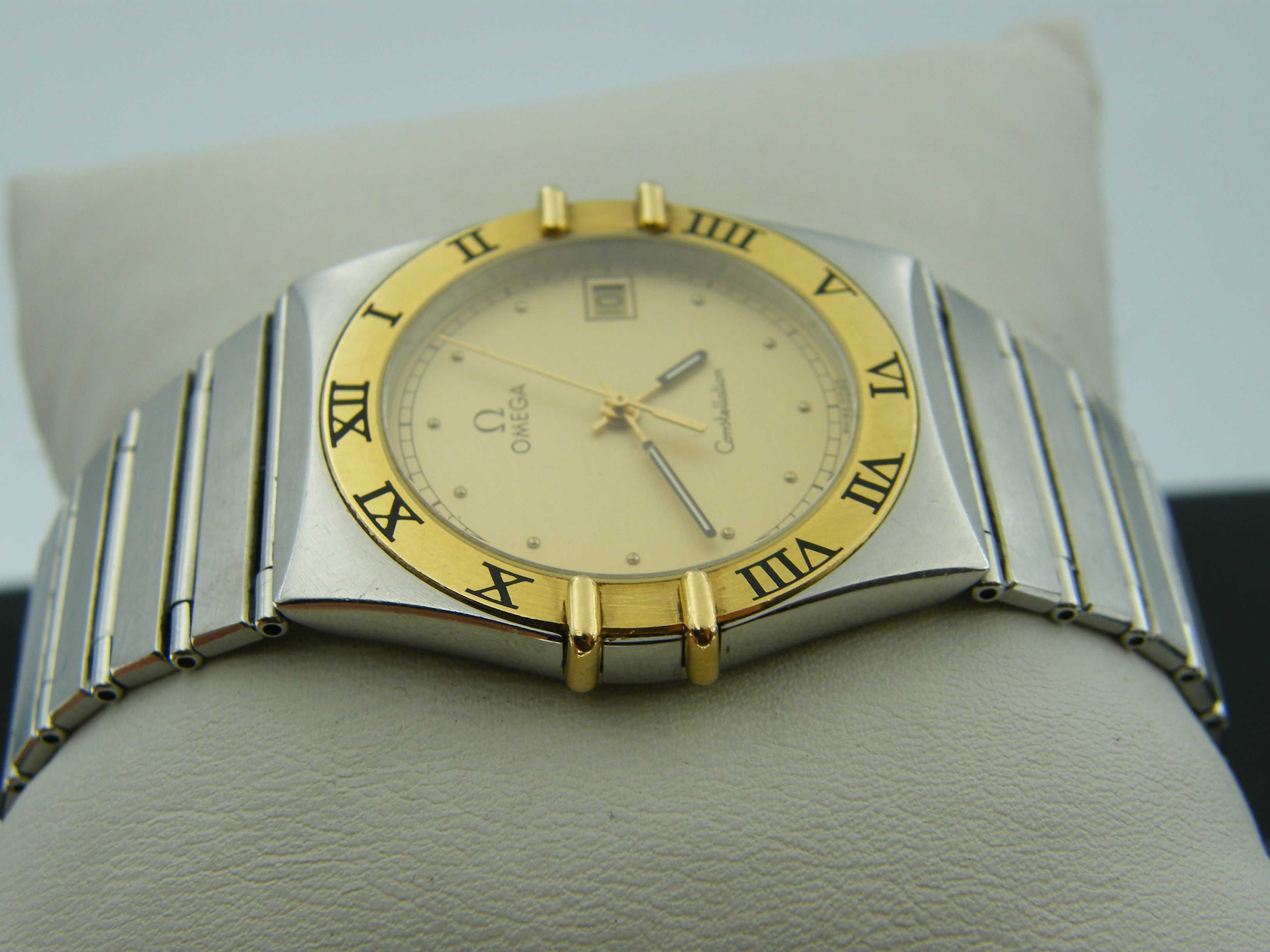 Omega Constellation Date Stal Złoto 18k Quartz 396.1070