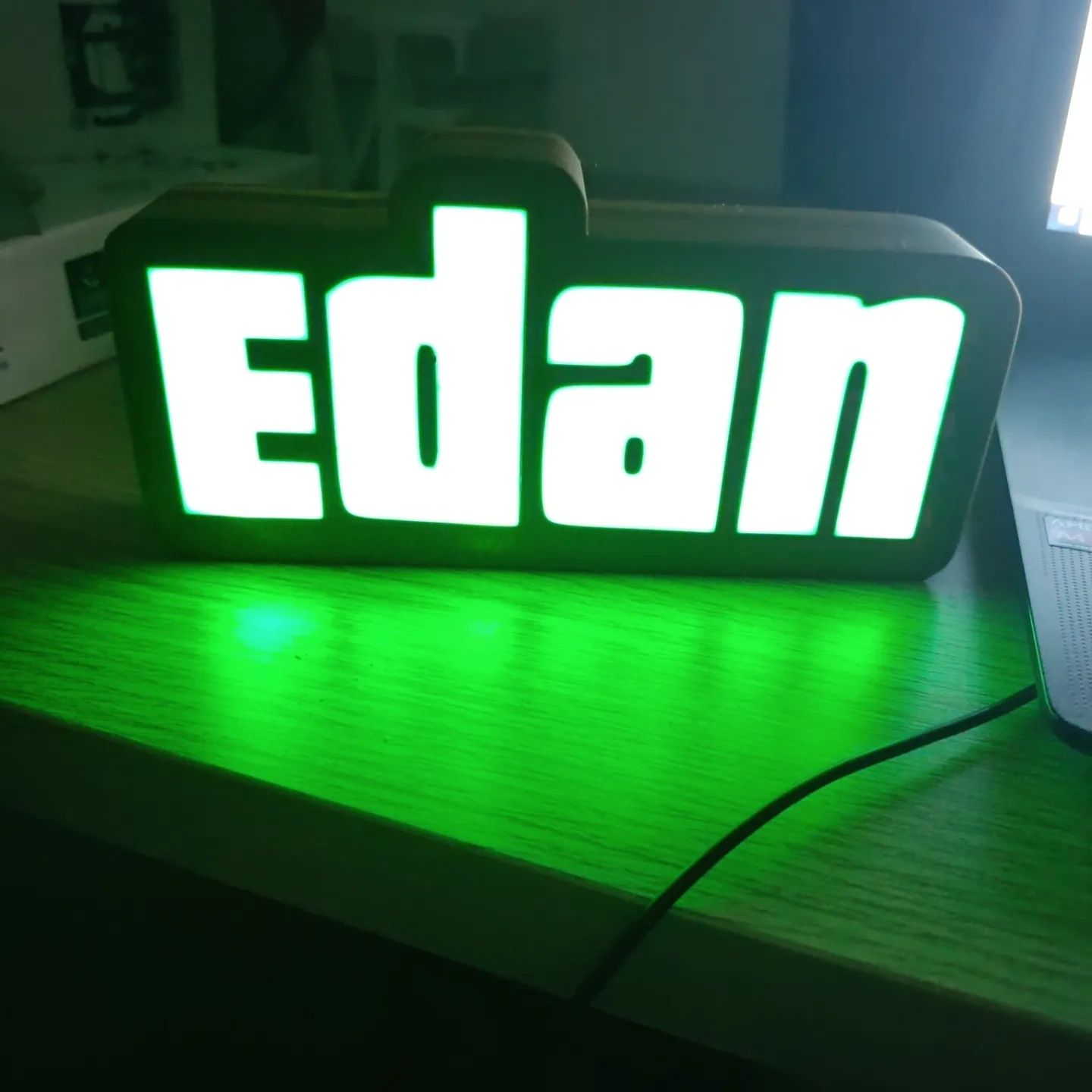 Nomes personalizados com luz led