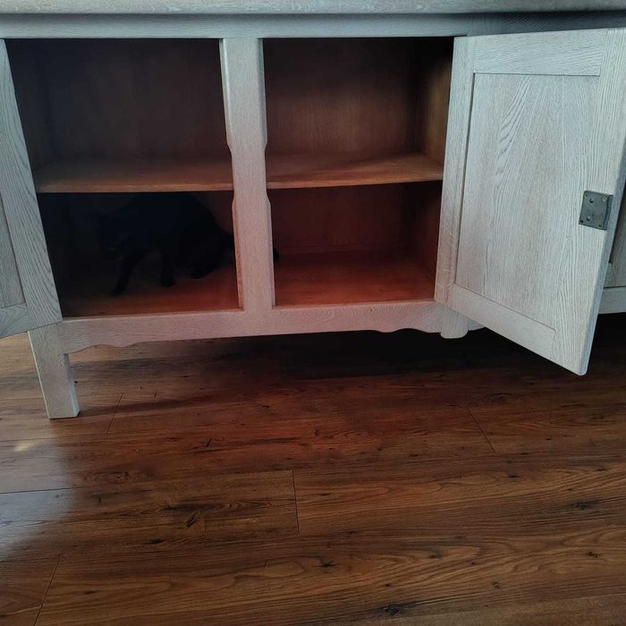 Komoda dębowa bielona