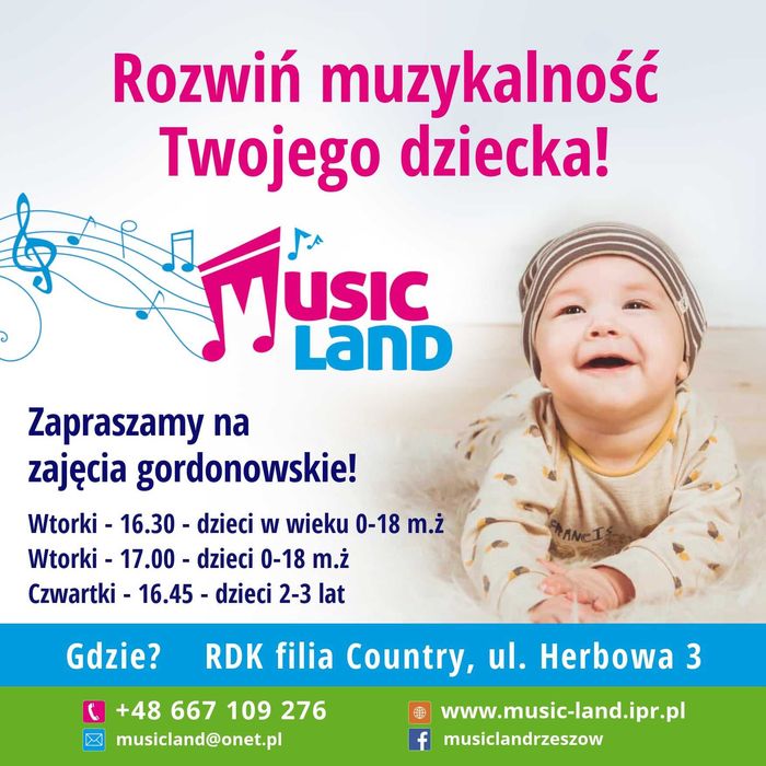 Zajęcia muzyczne dla niemowląt i małych dzieci
