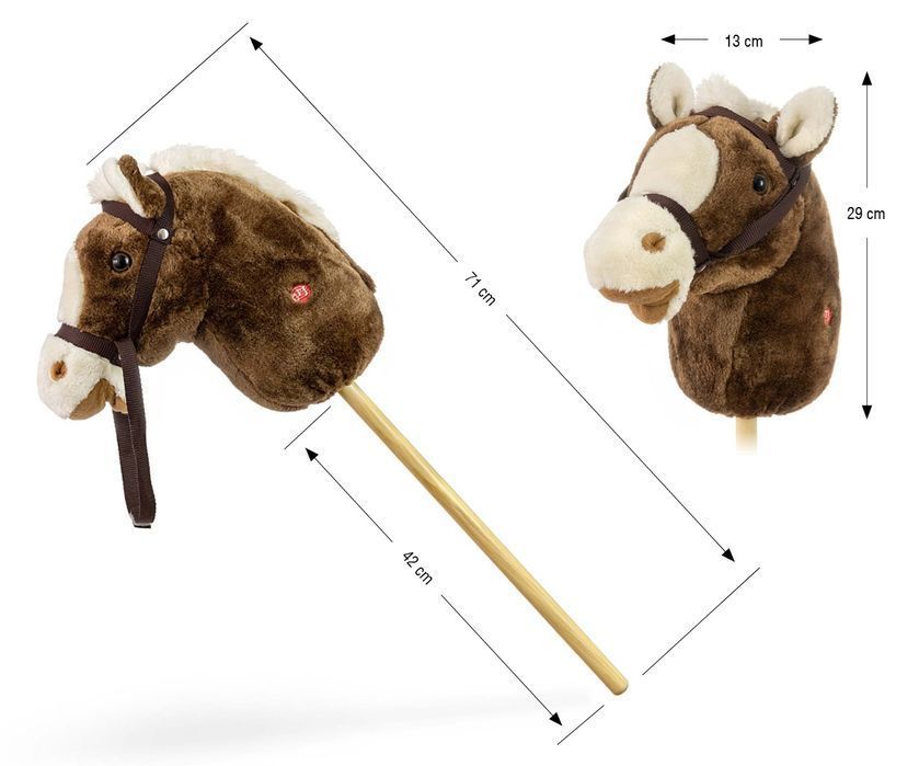 Hobby Horse Koń na Kiju Dark Brown Milly Mally