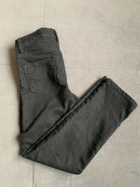 Czarne dziewczęce jeansy spodnie rurki H&M 110