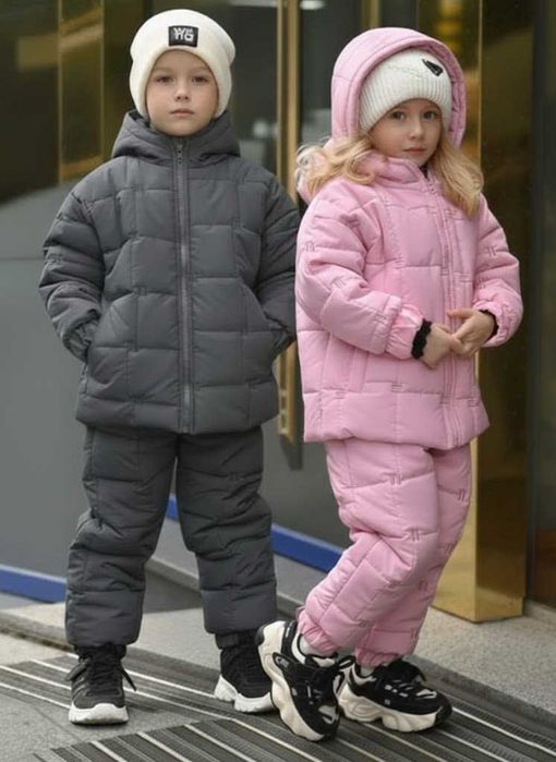 Трендовий дитячий зимовий костюм/унісекс/, розміри на рости 104-128