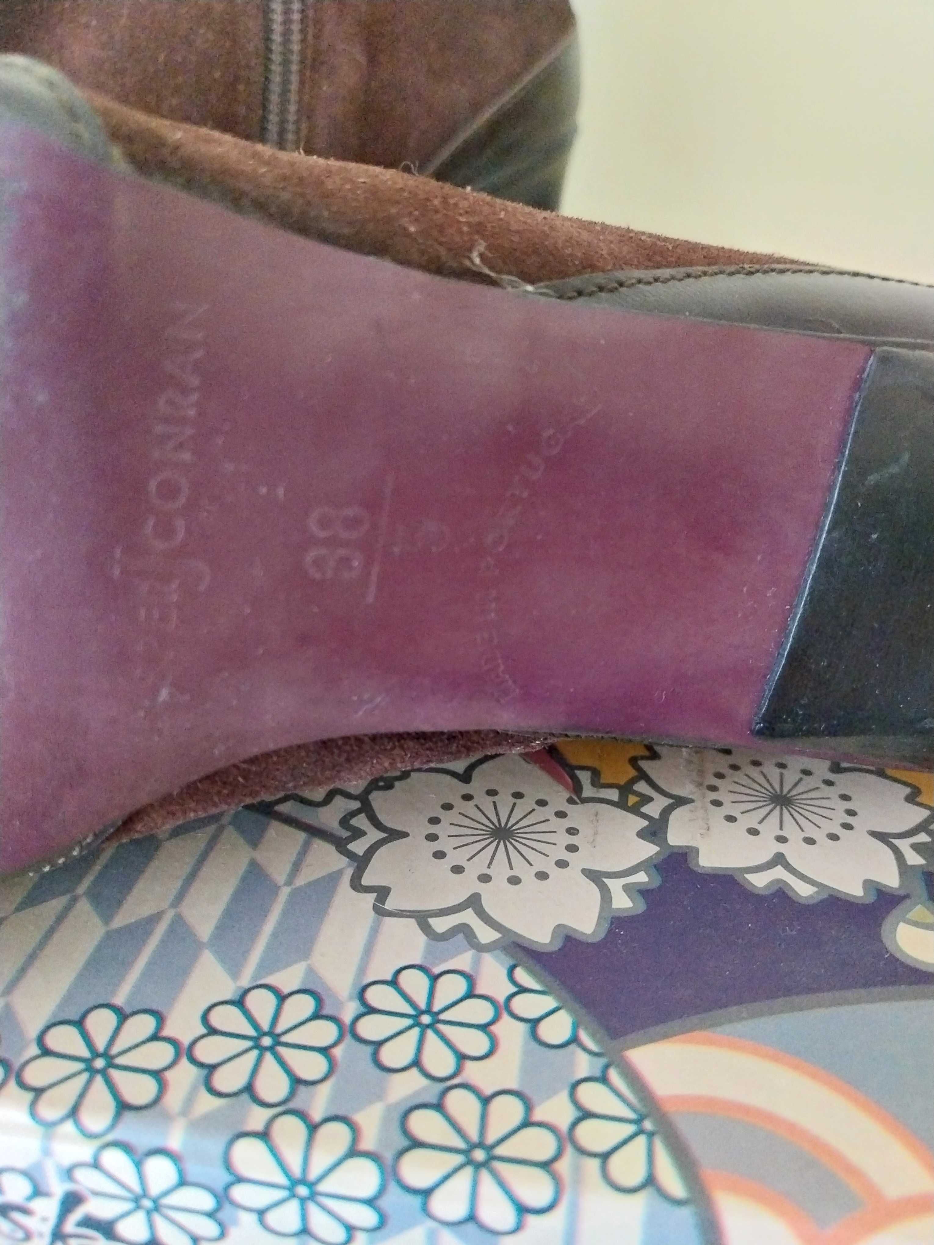 Bota castanha pele senhora