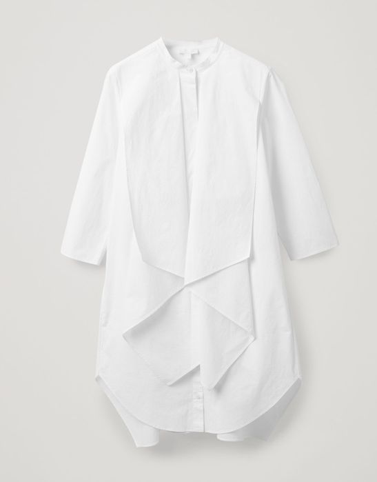 Біла фактурна бавовняна блуза від cos,розмір 38