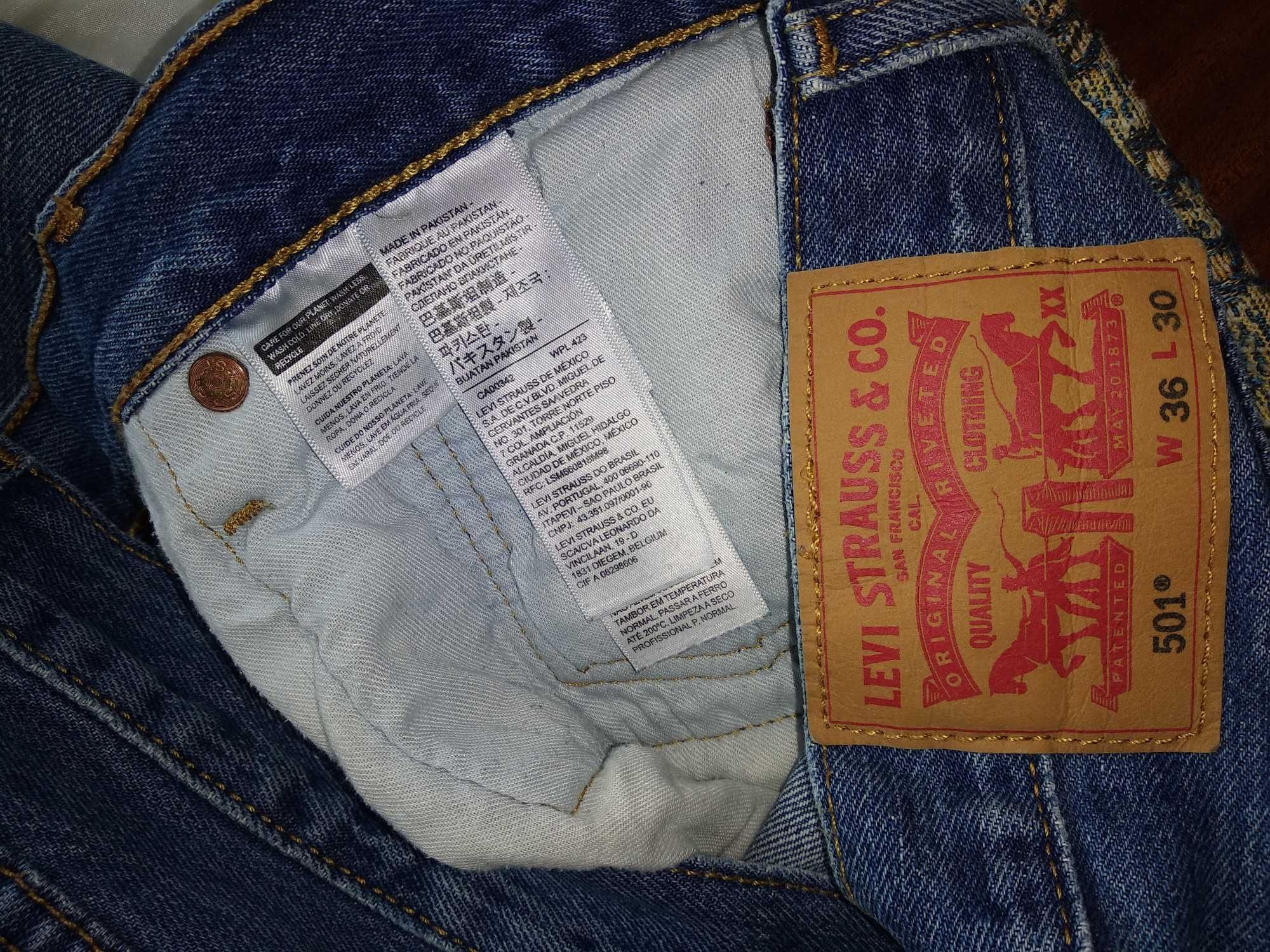 Джинси LEVIS 501 made in  Pakistan   W36 L30