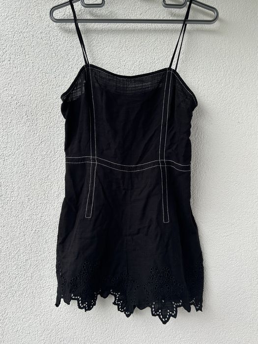 Zara krótki kombinezon czarny M