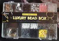 Nowy Luxury Bead Box (black/white & gold) za 25zł