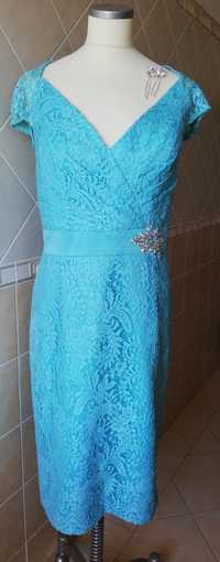 Vestido cerimónia azul claro Ronald Joyce - NOVO