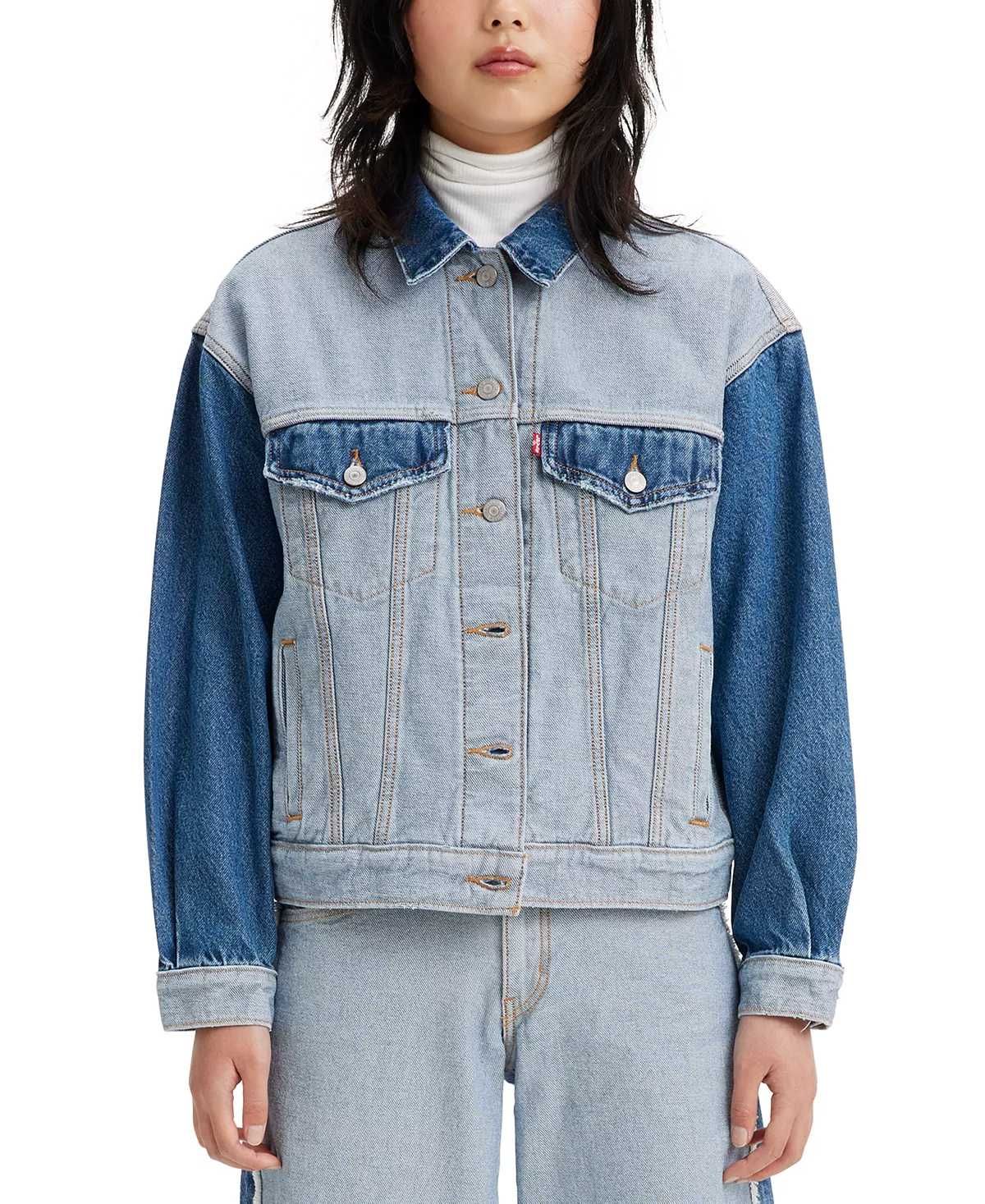 Levis женская джинсовая куртка (левис denim jacket) c америки L