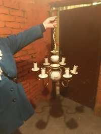 żyrandol lampa z czasów PRL kolekacja
