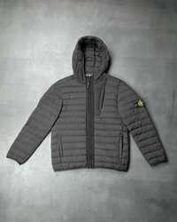 Stone Island 41225 Loom Woven Down Chambers Stretch Nylon-Tc Black