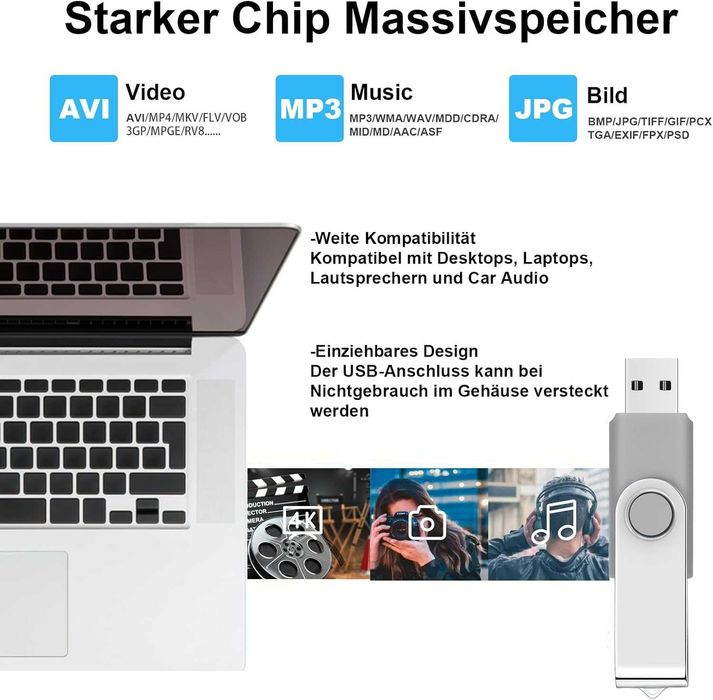 SRVR Pendrive 8GB USB 2.0 20 sztuk z wskaźnikiem LED i paskiem