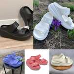 Crocs crush sandal кроксы женские шлепки на платформе