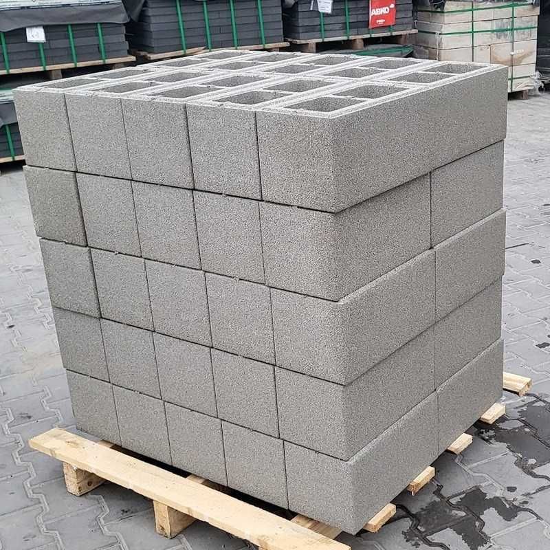 Pustak ogrodzeniowy 40X20X20 PRO+ MIDI SZARY Bloczki ogrodzeniowe