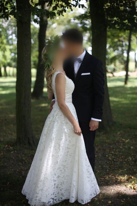 Suknia ślubna, sukienka boho, biała, roz. 34 / 36