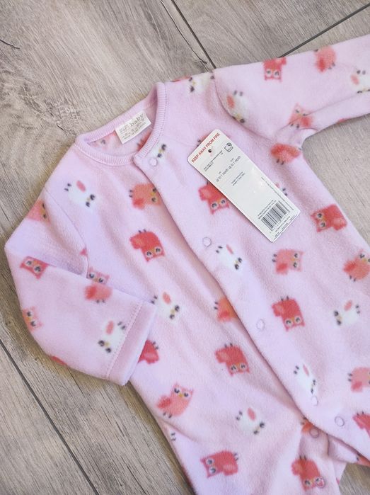 NOWY polarowy pajacyk niemowlęcy / F&F różowy