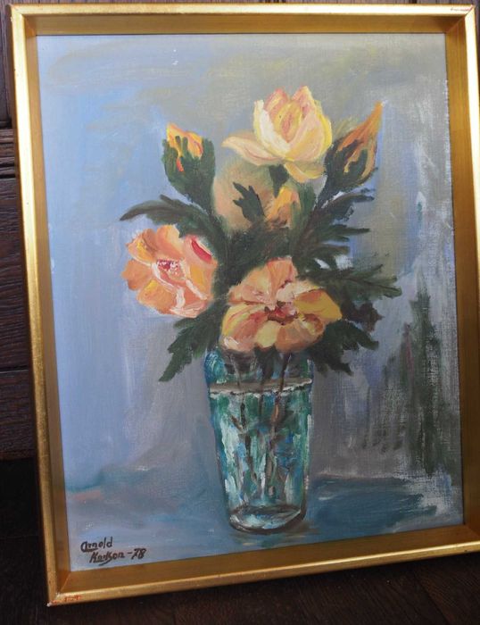 Sygnowany, ORYGINALNY obraz olejny od A. Karlsona, na płótnie. 1978r.