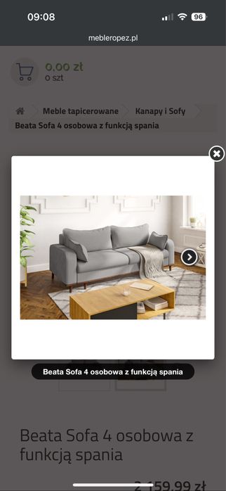Kanapa sofa do salonu z funkcją spania