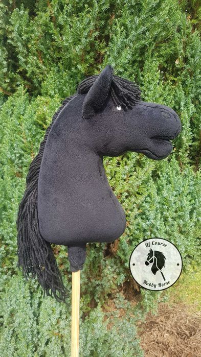 Hobby horse koń na kiju A4 KARY + kantar gratis PROMOCJA!!!