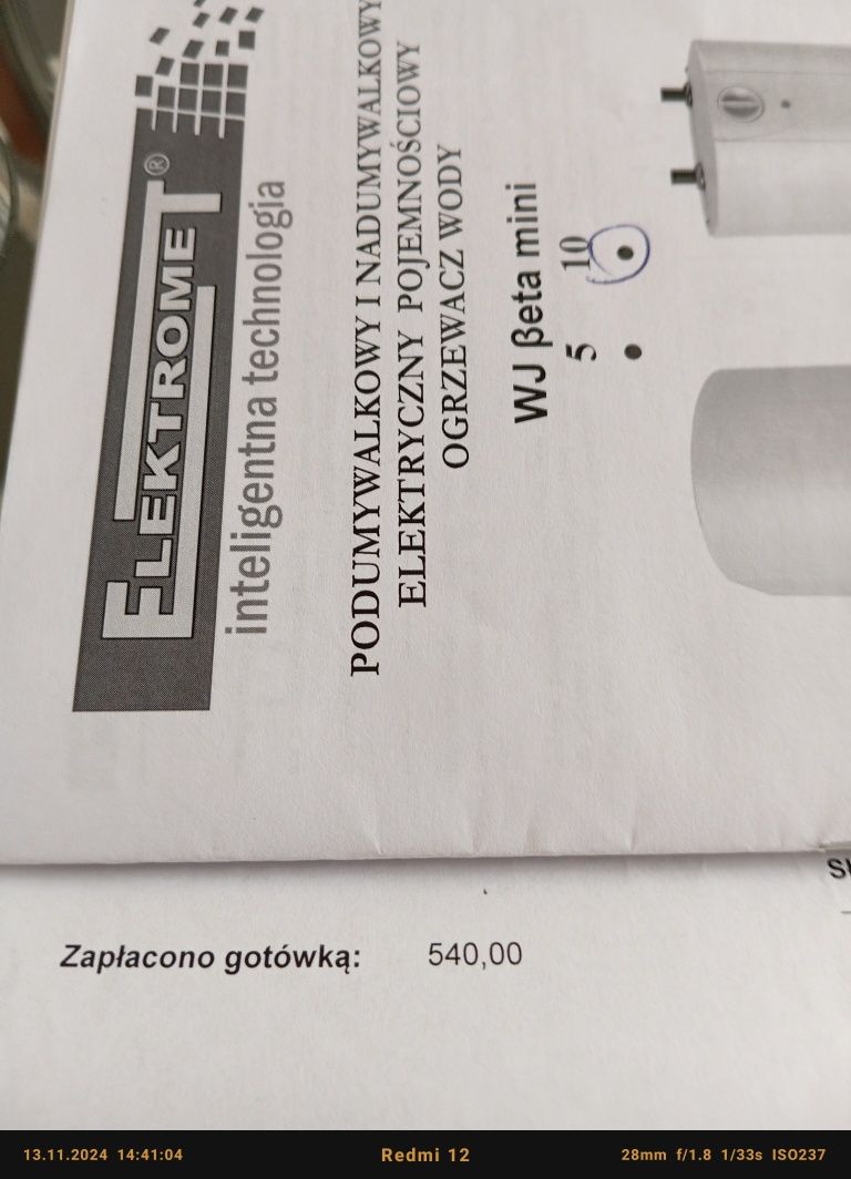 Ogrzewacz wody elektryczny