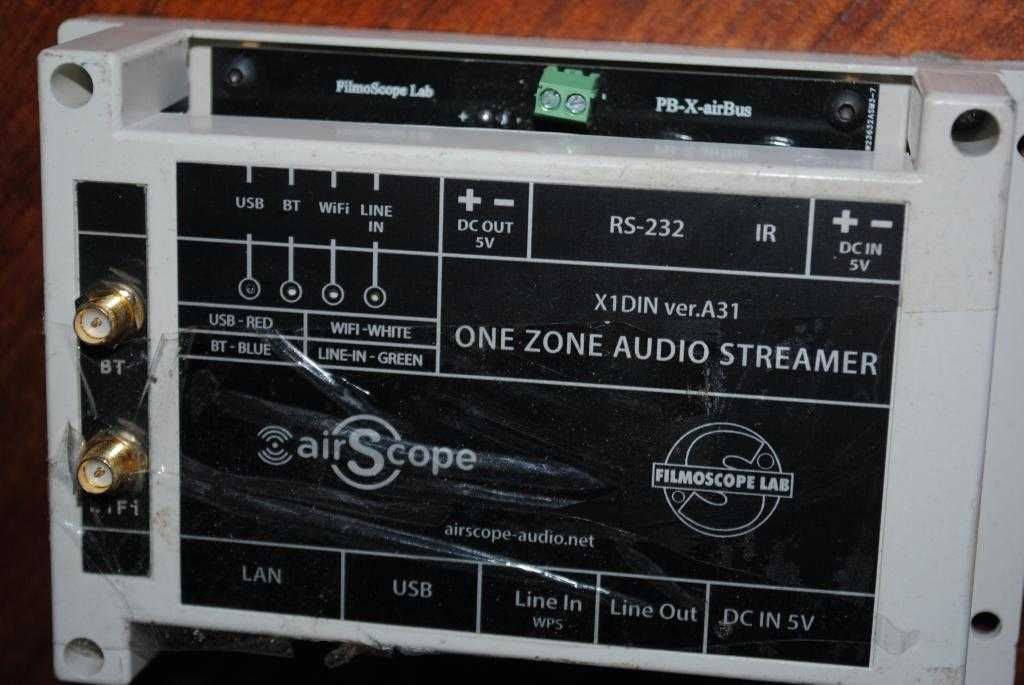 Стрімер airScope X1DIN ver.A31 AirPlay/Bluetooth/USB/Deezer/Spotify