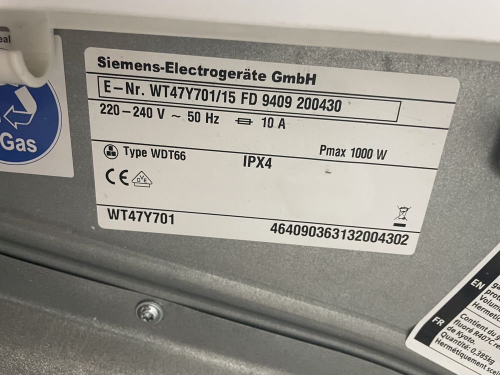 Сушильна машина Siemens iQ800 (сушильная)