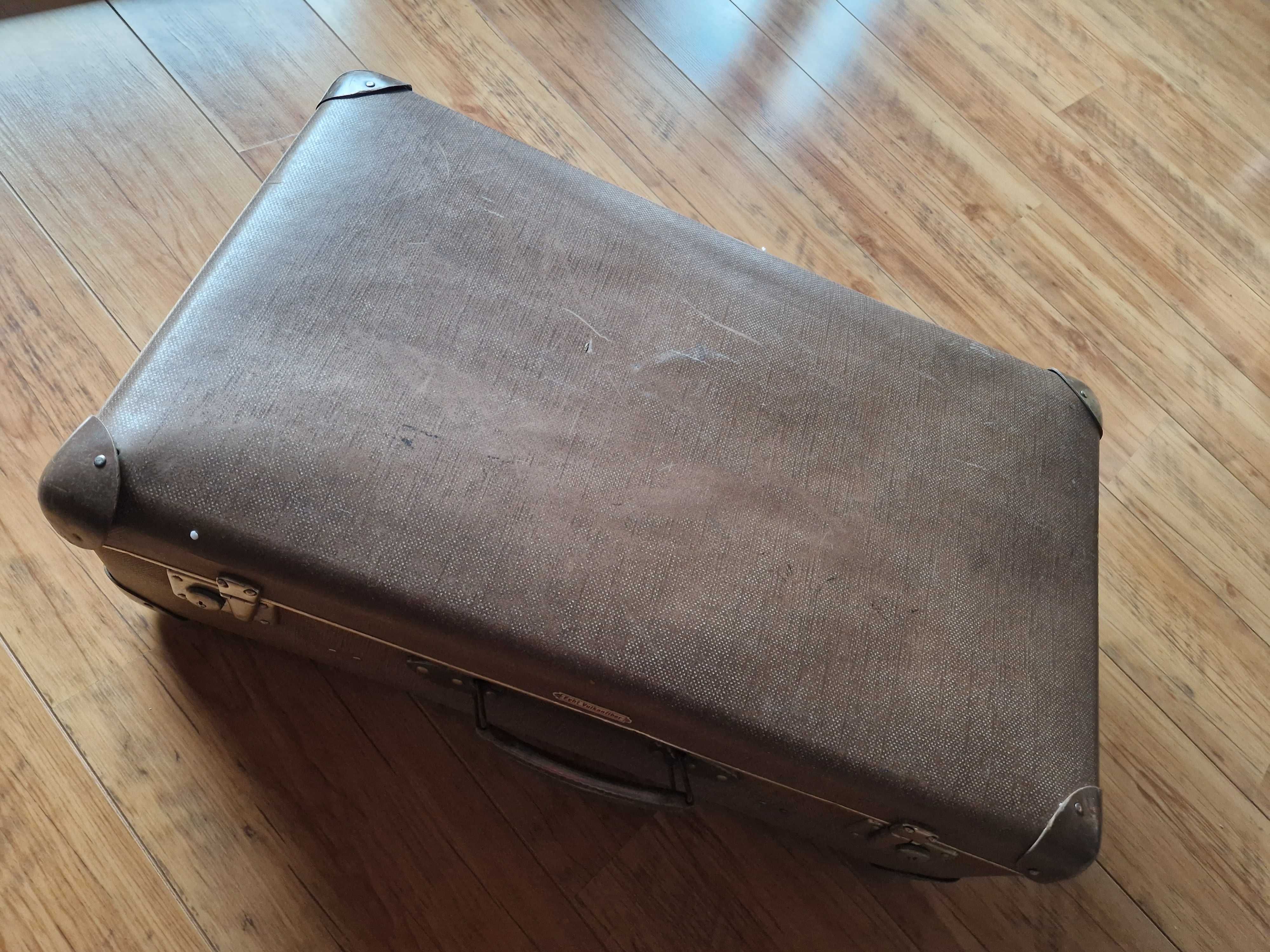 stara walizka dekoracja vintage, Echt Vulkanfiber
