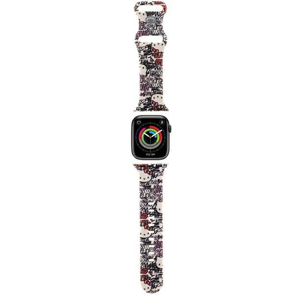Hello Kitty Pasek HKAWMSDGPTE Apple Watch 38/40/41mm beżowy/strap