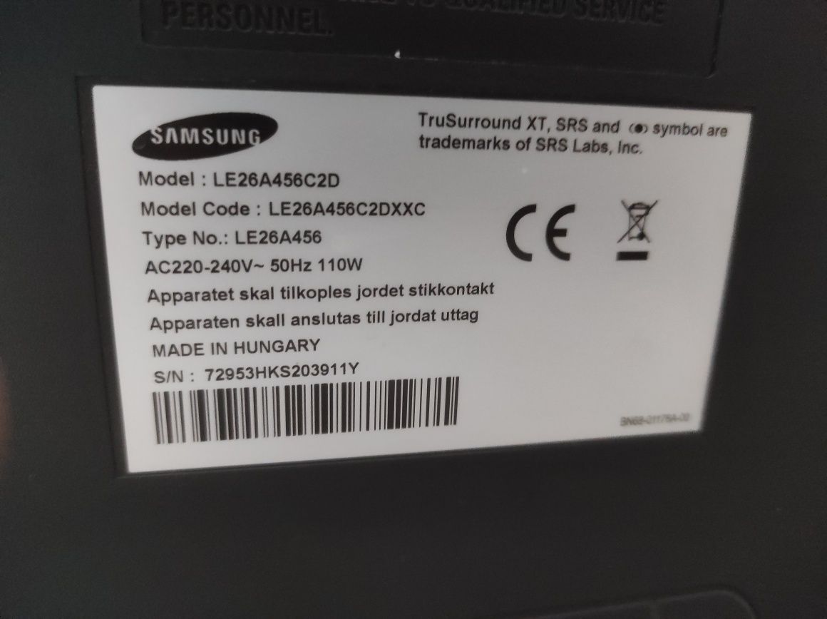 Samsung LE26 A456C2DXXC