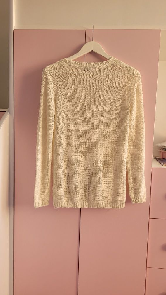 Sweter damski rozmiar S (36) kremowy
