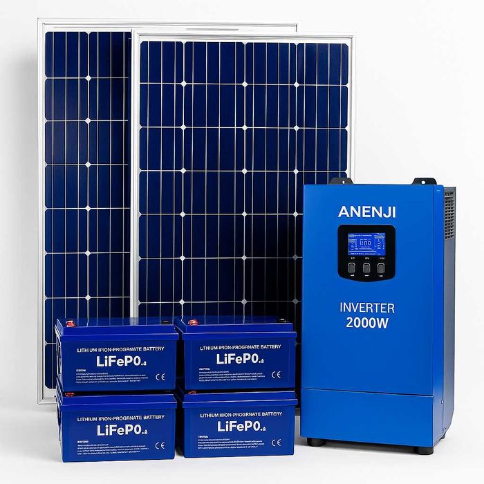 Falowik off grid, magazyn energii, zasilanie solarne - zestaw