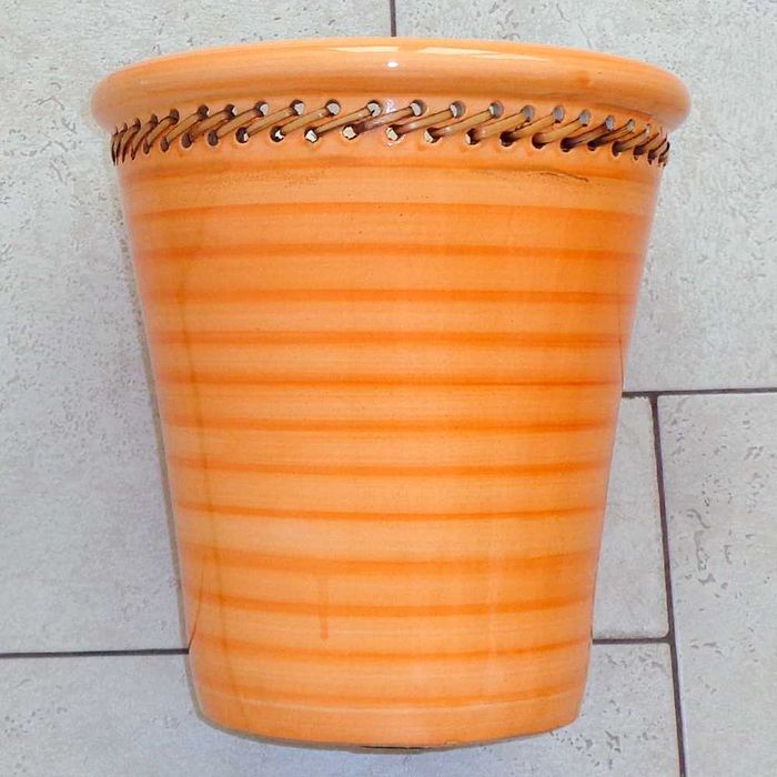 Садовый цветочный горшок Deroma керамический напольный вазон кашпо