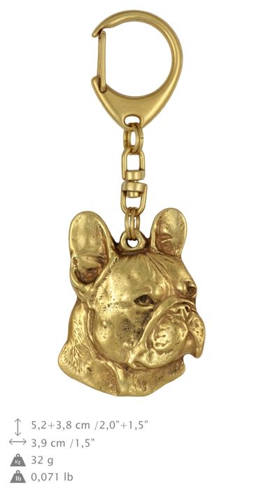 Buldog francuski I brelok pozłacany Art-Dog