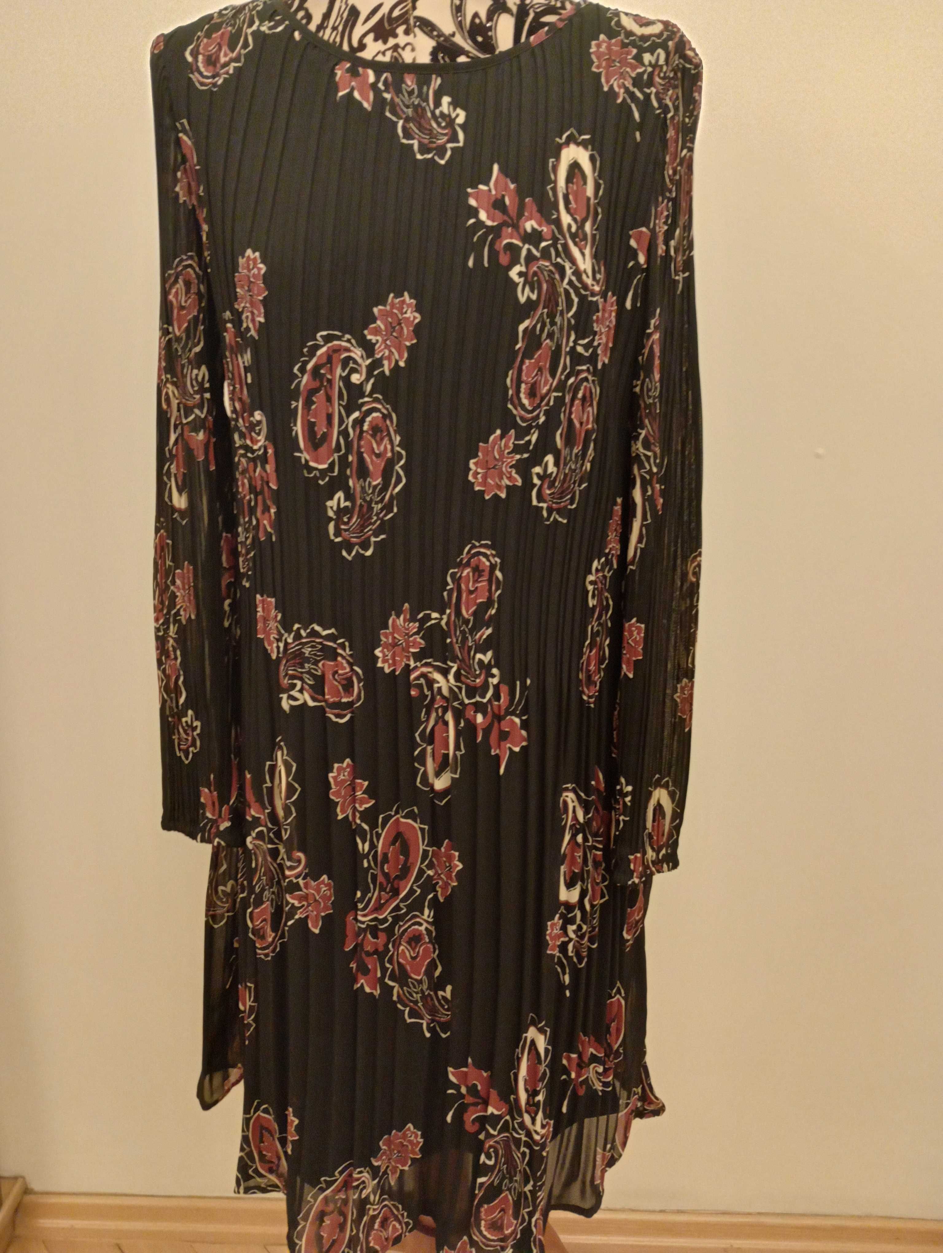 Sukienka TAIFUN - z Salonu GERRY WEBER - czarna z wzorem - Rozm.42