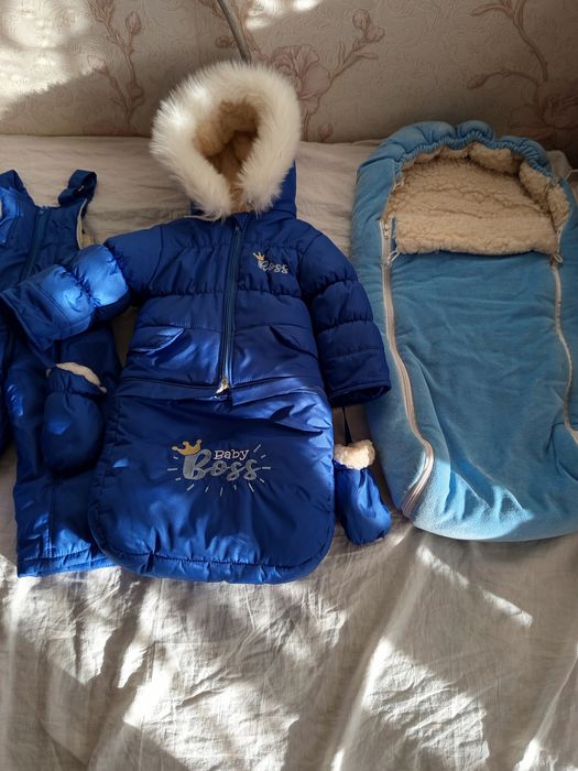 Зімній комбінезон три в одному та зімове ліжечко