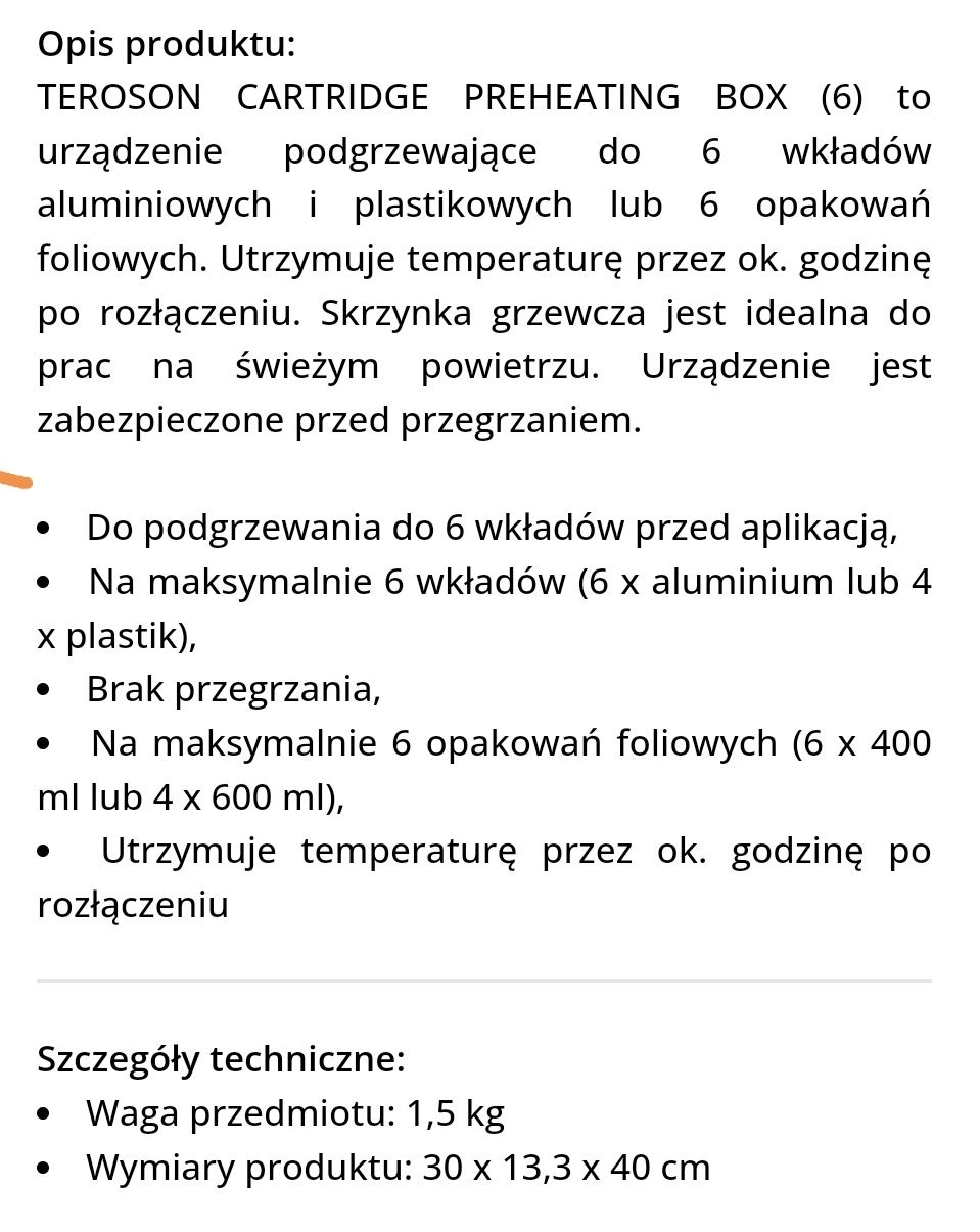 Urządzenie do podgrzewania wkładów aluminiowych i plastikowych