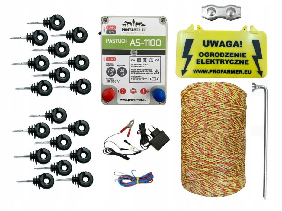 Elektryzator pastuch elektryczny zestaw komplet!