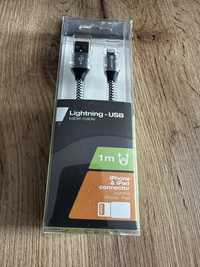 Kabel Iphone Lightning USB 1m tracer mocny NOWY