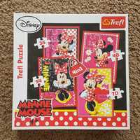 Puzzle MINNIE, 4w1: 35, 48, 54 i 70 elementów, Trefl, od 4 lat