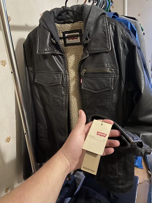 Шкіряна нова зимова куртка aviator levis schott avirex l-xl