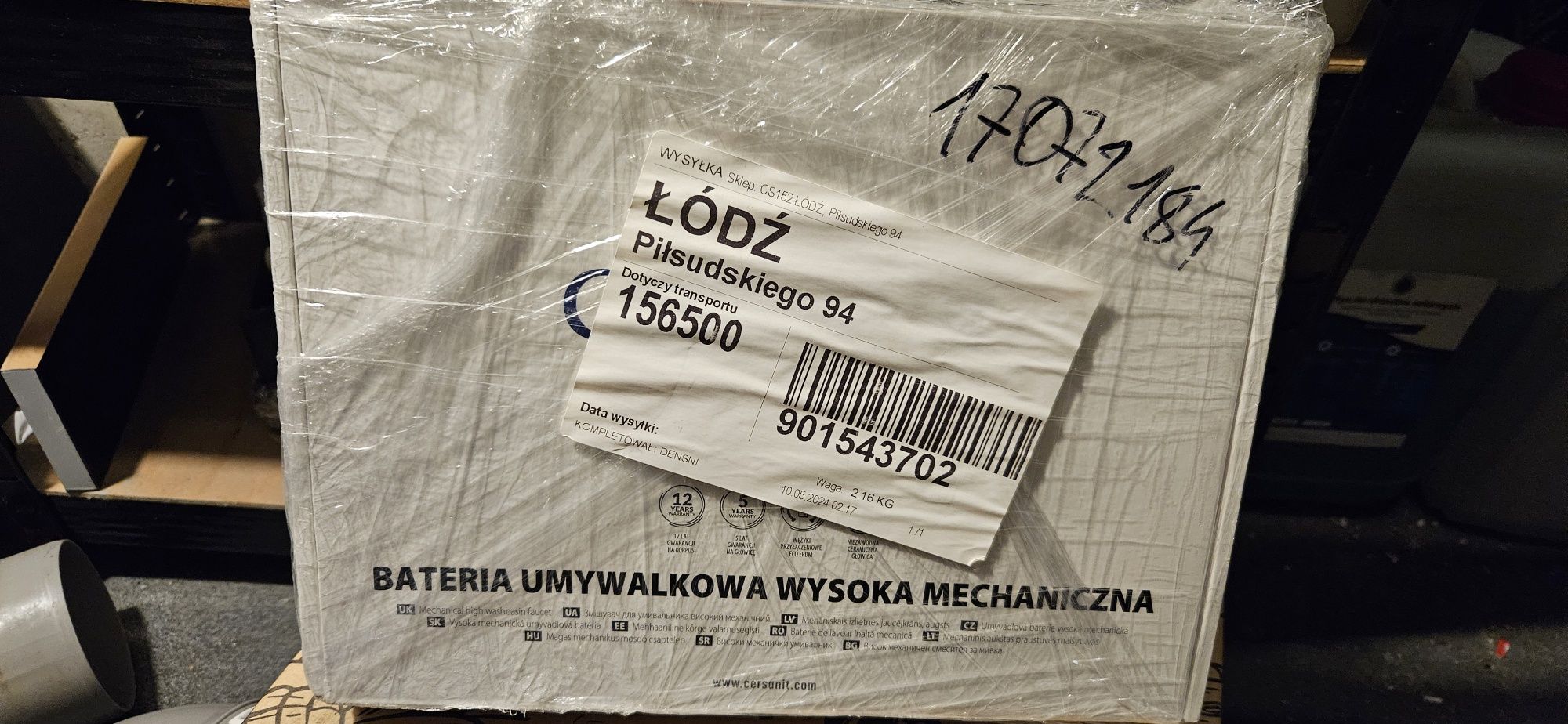 Cersanit Larga Bateria umywalkowa wysoka czarny mat S951-391