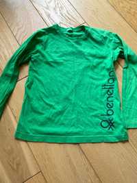 Bawełniana koszulka dla chłopca, firmy Benetton, długi rękaw.