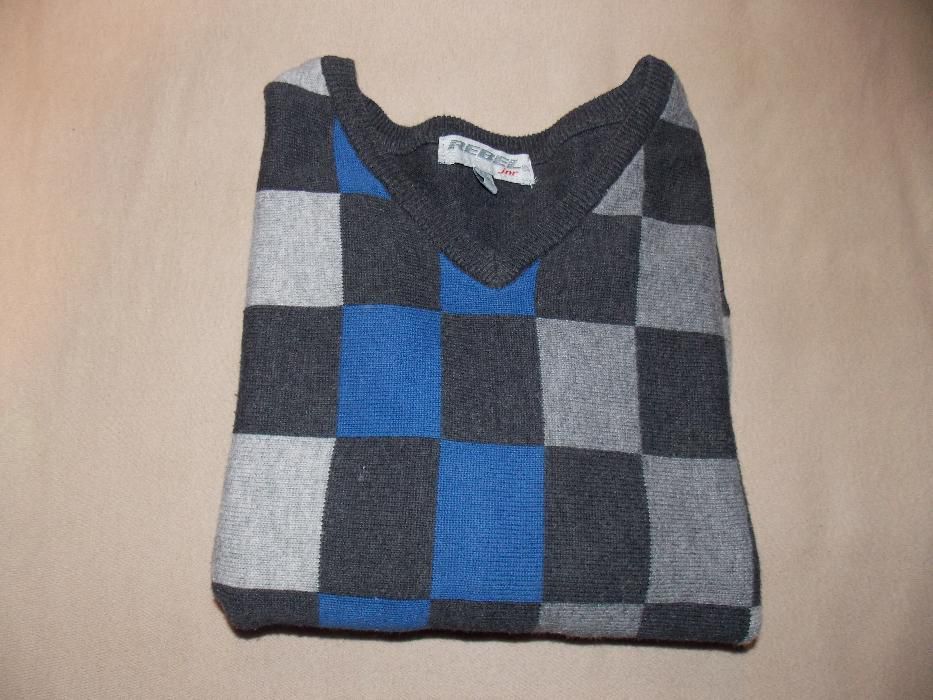 Sweter, sweterek w romby REBEL rozm 110, 5-6 lat