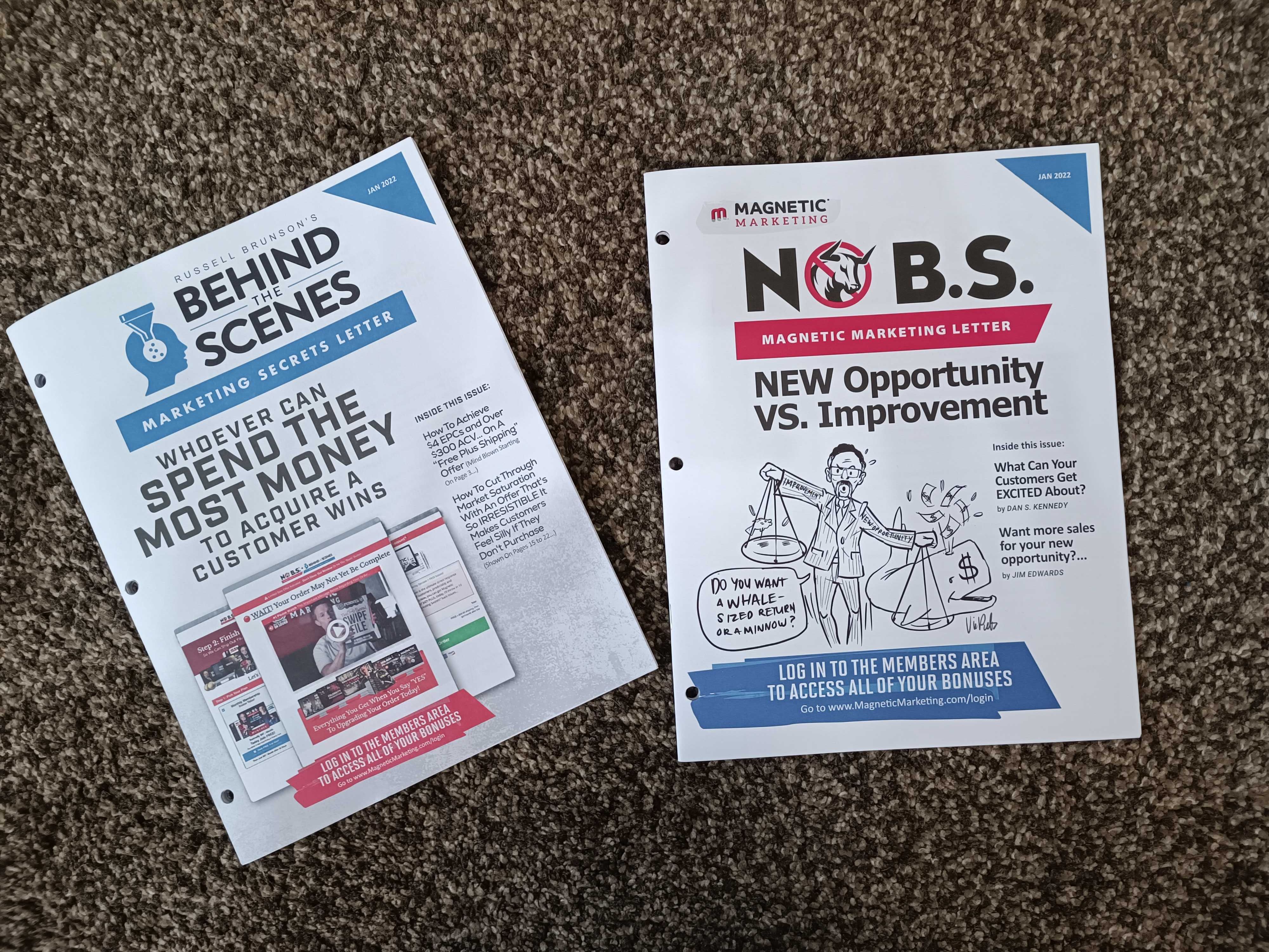 NOB.S. & Behind The Scenes - Dan Kennedy & Russel Brunson Newsletter