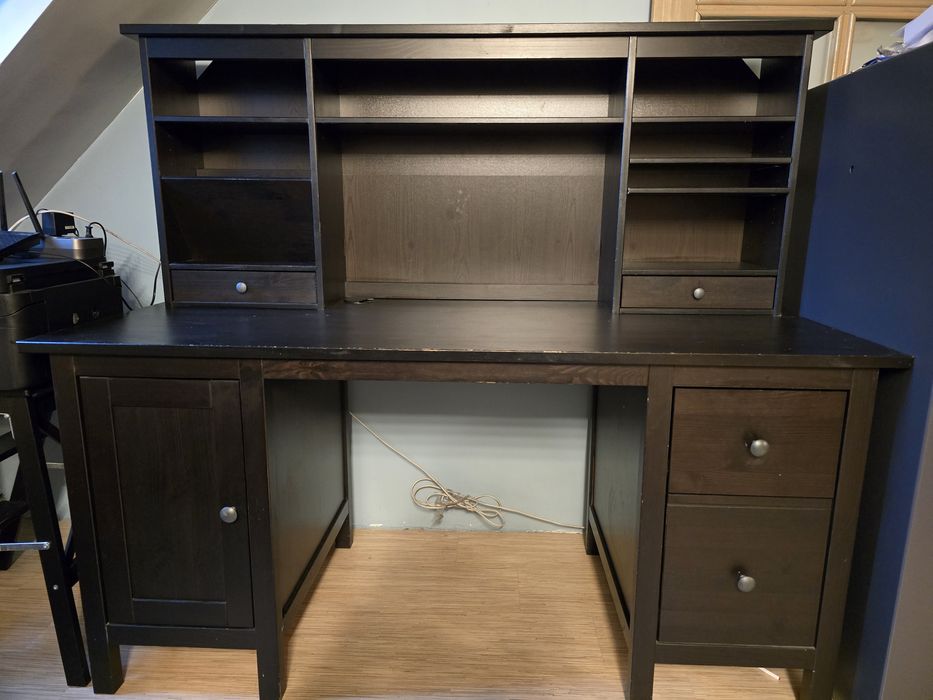 Biurko z nadstawką IKEA wenga