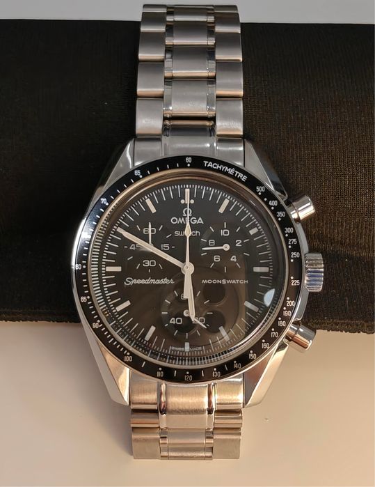 Moonswatch speedmaster caixa em aço