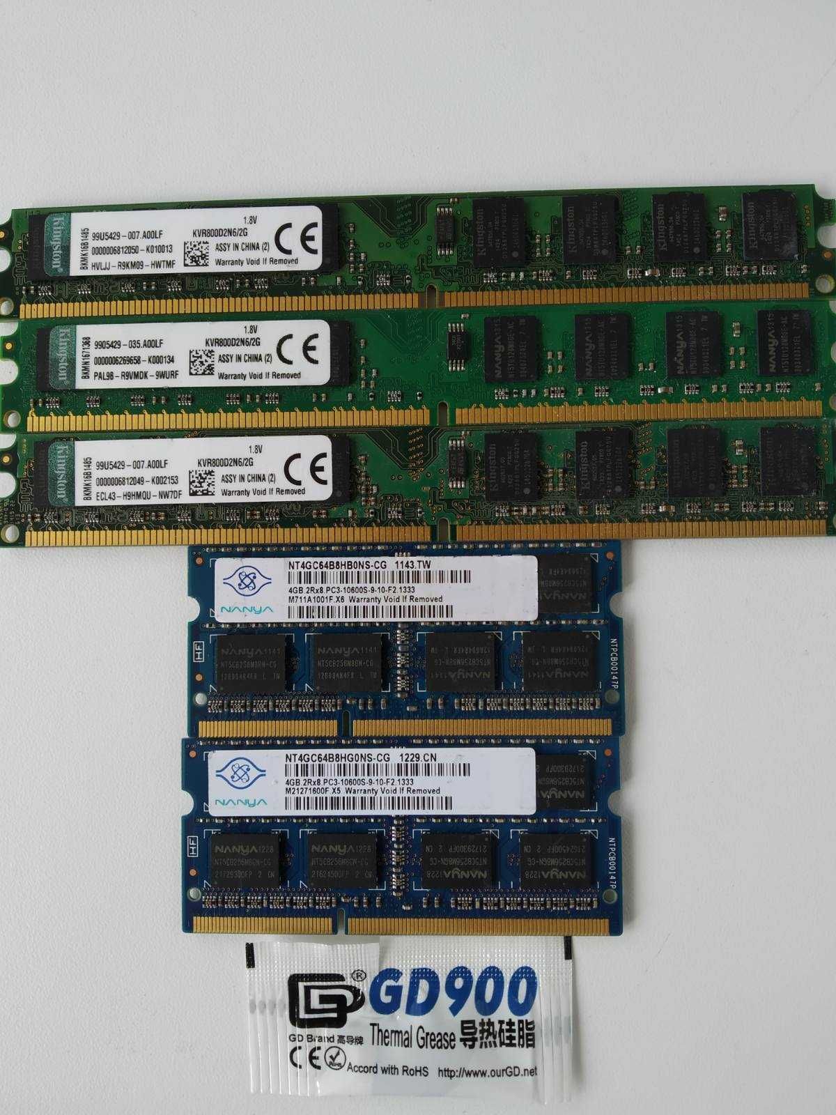 Продам комплект пам"яті PC2-6400 - 3х2Гб ддр2 Pc3-10600s - 2х4Гб ддр3